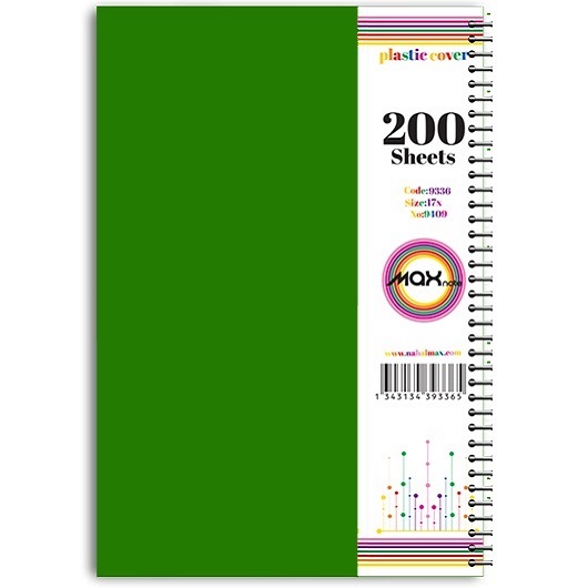 یادداشت 200 برگ(12×17)سبز سیر MAX