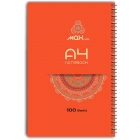 دفتر 100 برگ سیمی جلد سخت نارنجی MAX- A4